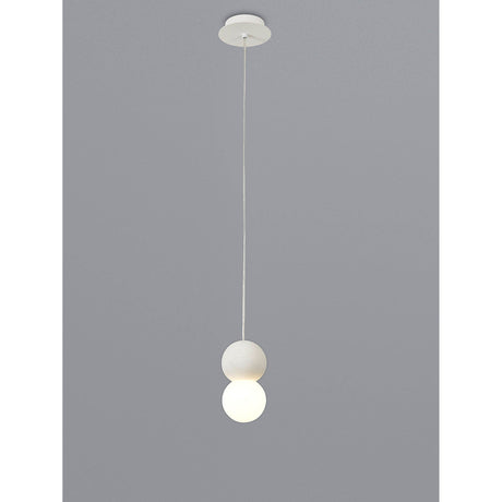 Galaxia 12cm Round 1 Light Pendant Light - White