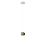 Galaxia 12cm Round 1 Light Pendant Light - White & Grey
