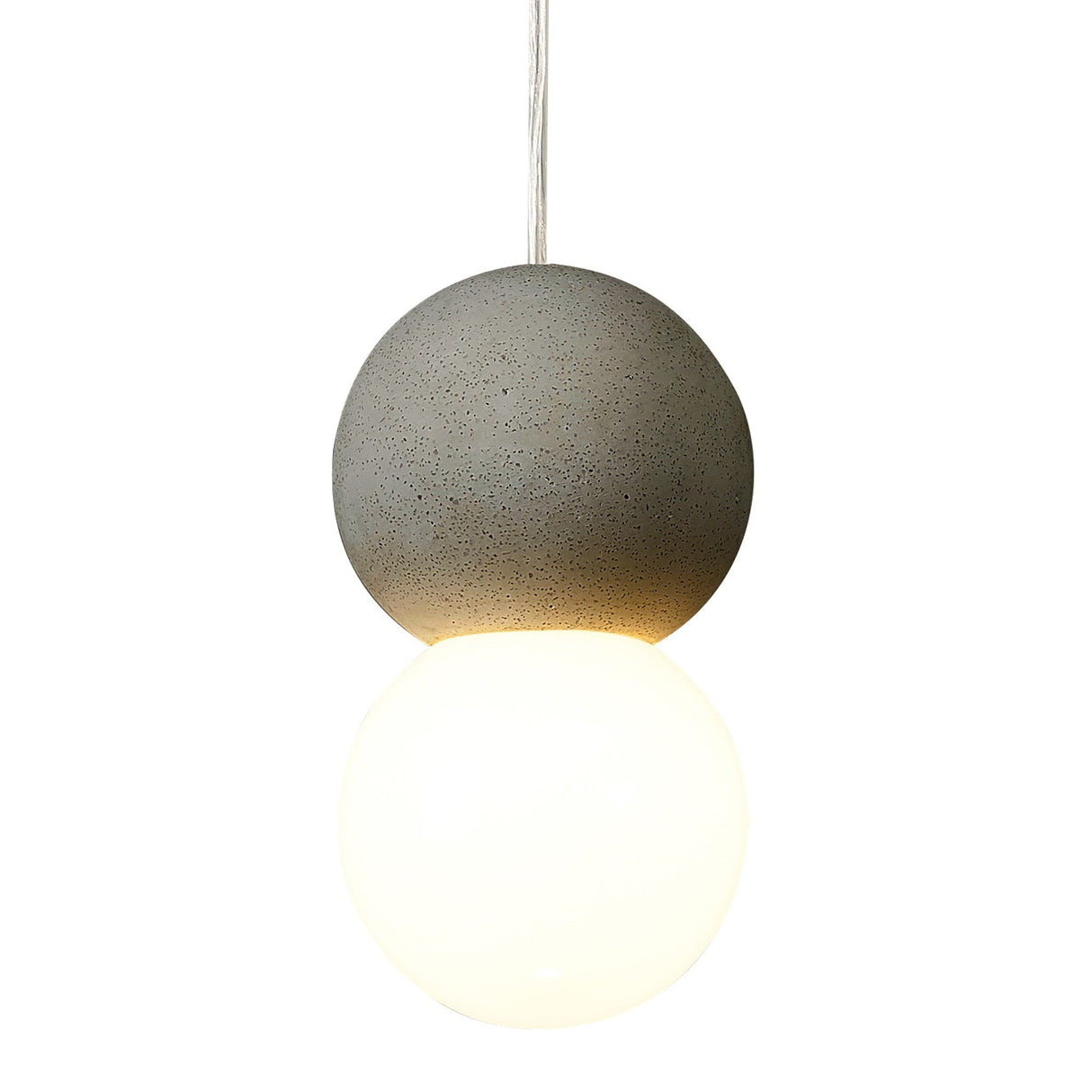 Galaxia 12cm Round 1 Light Pendant Light - White & Grey