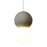 Galaxia 12cm Round 1 Light Pendant Light - White & Grey