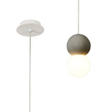 Galaxia 12cm Round 1 Light Pendant Light - White & Grey