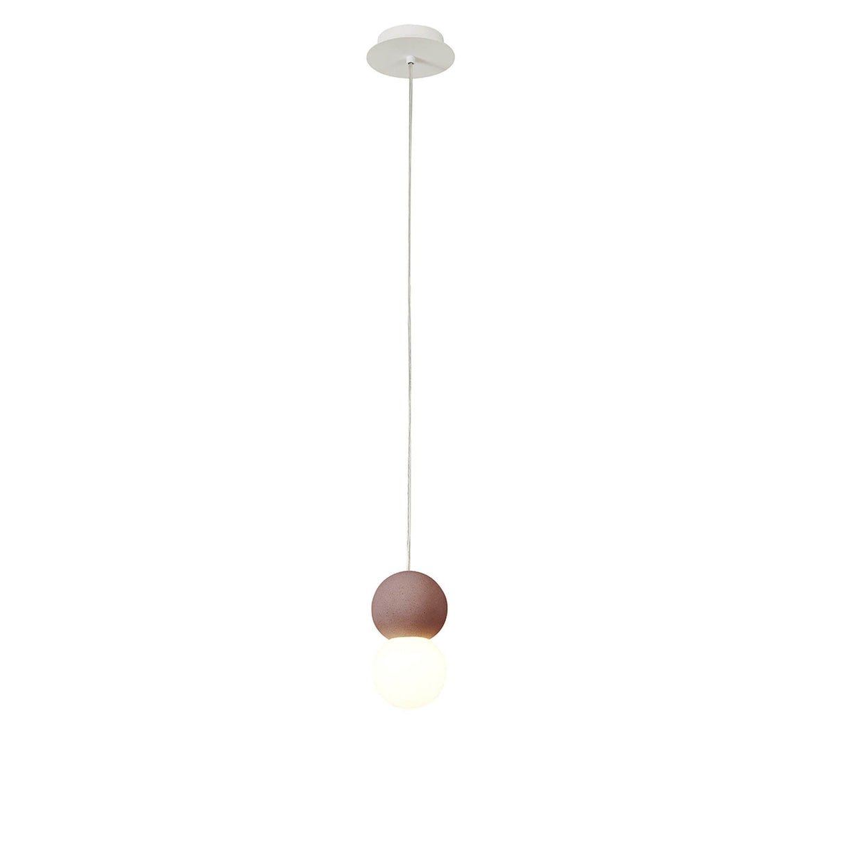 Galaxia 12cm Round 1 Light Pendant Light - White & Red