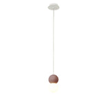 Galaxia 12cm Round 1 Light Pendant Light - White & Red