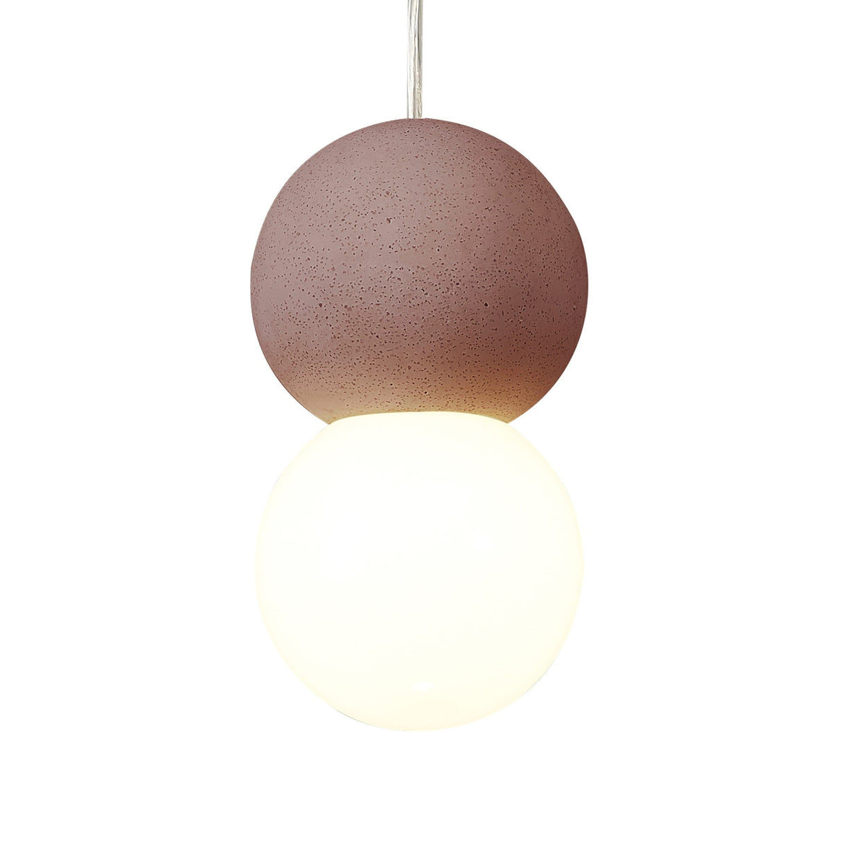 Galaxia 12cm Round 1 Light Pendant Light - White & Red