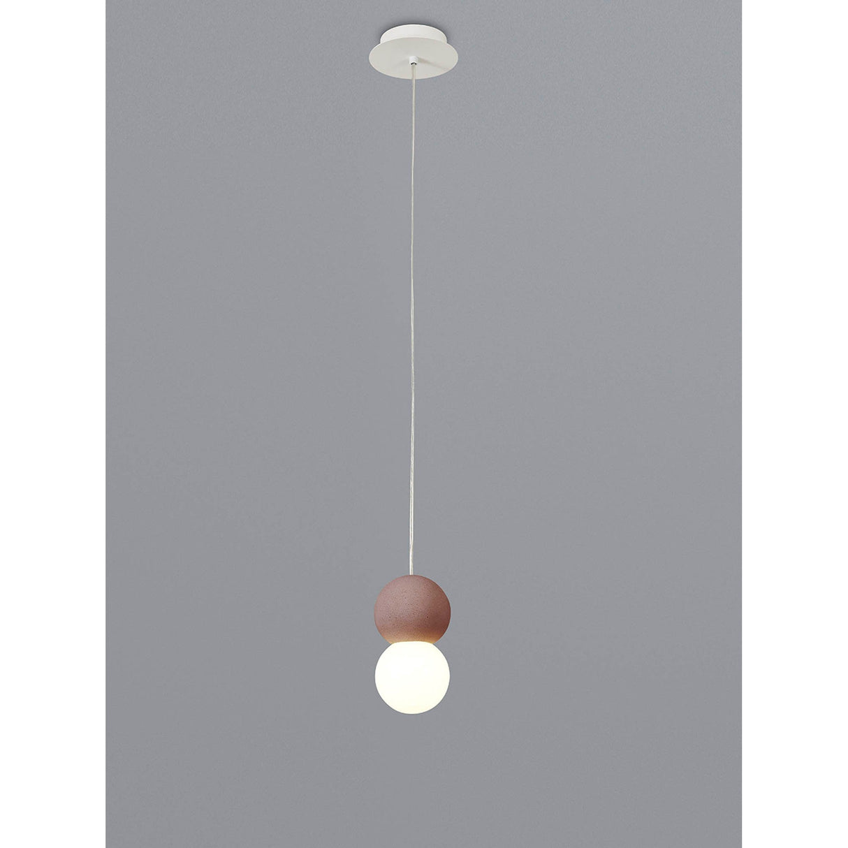 Galaxia 12cm Round 1 Light Pendant Light - White & Red