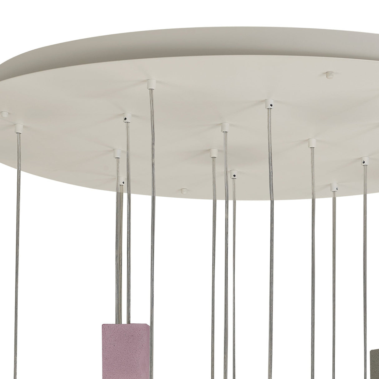 Galaxia 15 Light Square Cement Cluster Pendant Light - Multicoloured