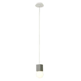 Galaxia 12cm Square 1 Light Pendant Light - White & Grey