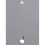 Galaxia 12cm Square 1 Light Pendant Light - White & Grey