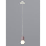 Galaxia 12cm Square 1 Light Pendant Light - White & Red