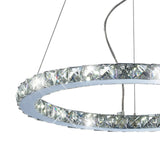 Galaxy Round LED Crystal Suspension Light 27W 6000K - Chrome