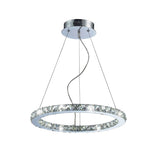 Galaxy Round LED Crystal Suspension Light 27W 6000K - Chrome