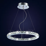 Galaxy Round LED Crystal Suspension Light 27W 6000K - Chrome