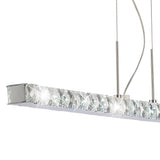 Galaxy LED Crystal Linear Suspension Light - Polished Chrome