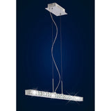 Galaxy LED Crystal Linear Suspension Light - Polished Chrome