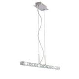 Galaxy LED Crystal Linear Suspension Light - Polished Chrome