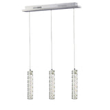 Galaxy 3 Light LED Crystal Bar Pendant Light 9W 4000K - Chrome