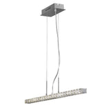 Galaxy LED Crystal Linear Suspension Light - Polished Chrome