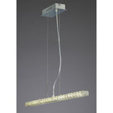 Galaxy LED Crystal Linear Suspension Light - Polished Chrome