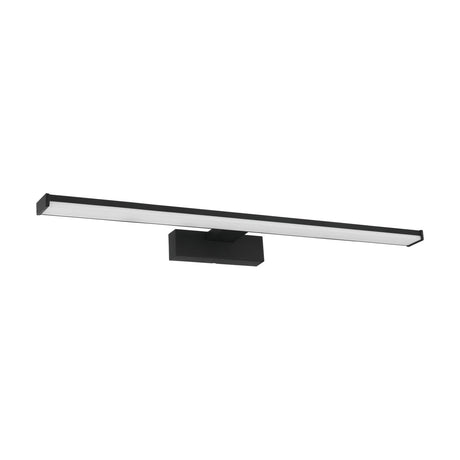 Galenzana-E LED wall light in black, a slim linear bar with white diffuser mounted on a rectangular bracket, shown on a plain white background.
