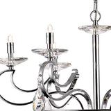 Galilea 65cm 9 Light Crystal Chandelier - Polished Chrome