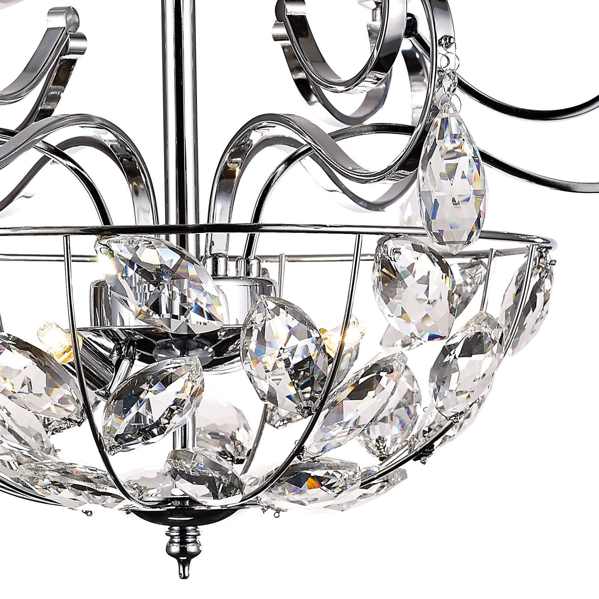 Galilea 65cm 9 Light Crystal Chandelier - Polished Chrome