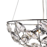 Galilea 39cm 4 Light Crystal Suspension Light - Polished Chrome
