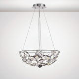 Galilea 39cm 4 Light Crystal Suspension Light - Polished Chrome