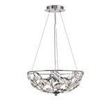 Galilea 39cm 4 Light Crystal Suspension Light - Polished Chrome
