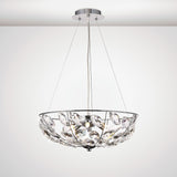 Galilea 45cm 6 Light Crystal Suspension Light - Polished Chrome