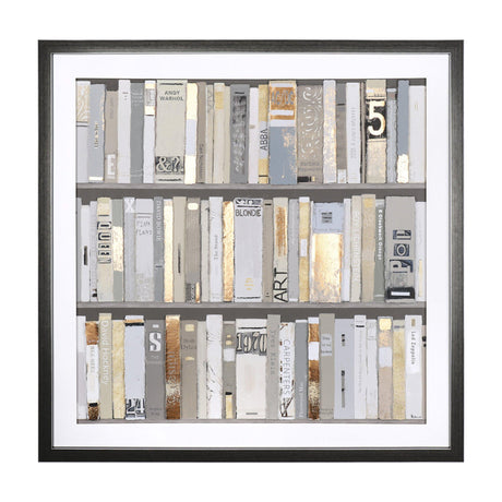 The Library Framed Book Spine Art – Neutral