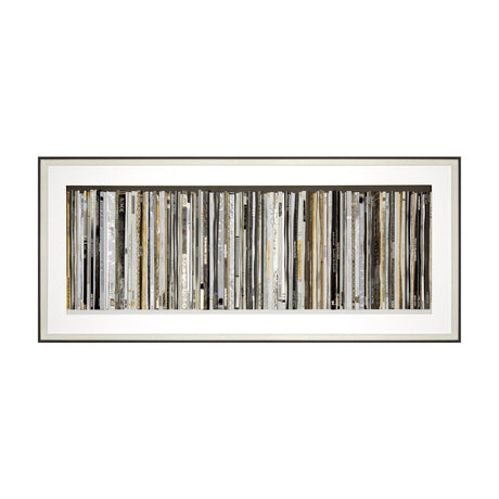 Classic Vinyl Record Spines Framed Wall Art – Grey