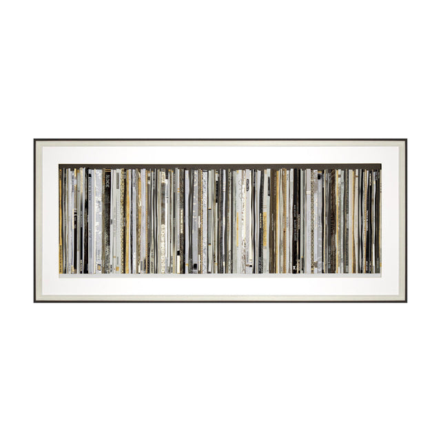 Classic Vinyl Record Spines Framed Wall Art – Grey