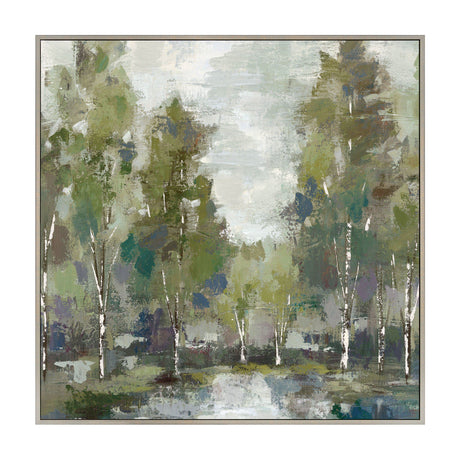 At Dawn Framed Canvas Wall Art – Green