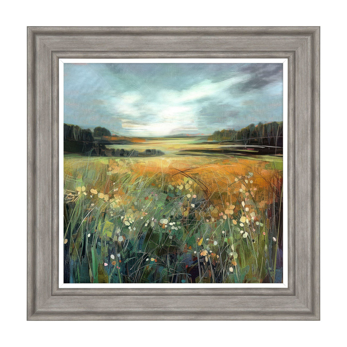 Meadow Muse Framed Canvas Wall Art – Green