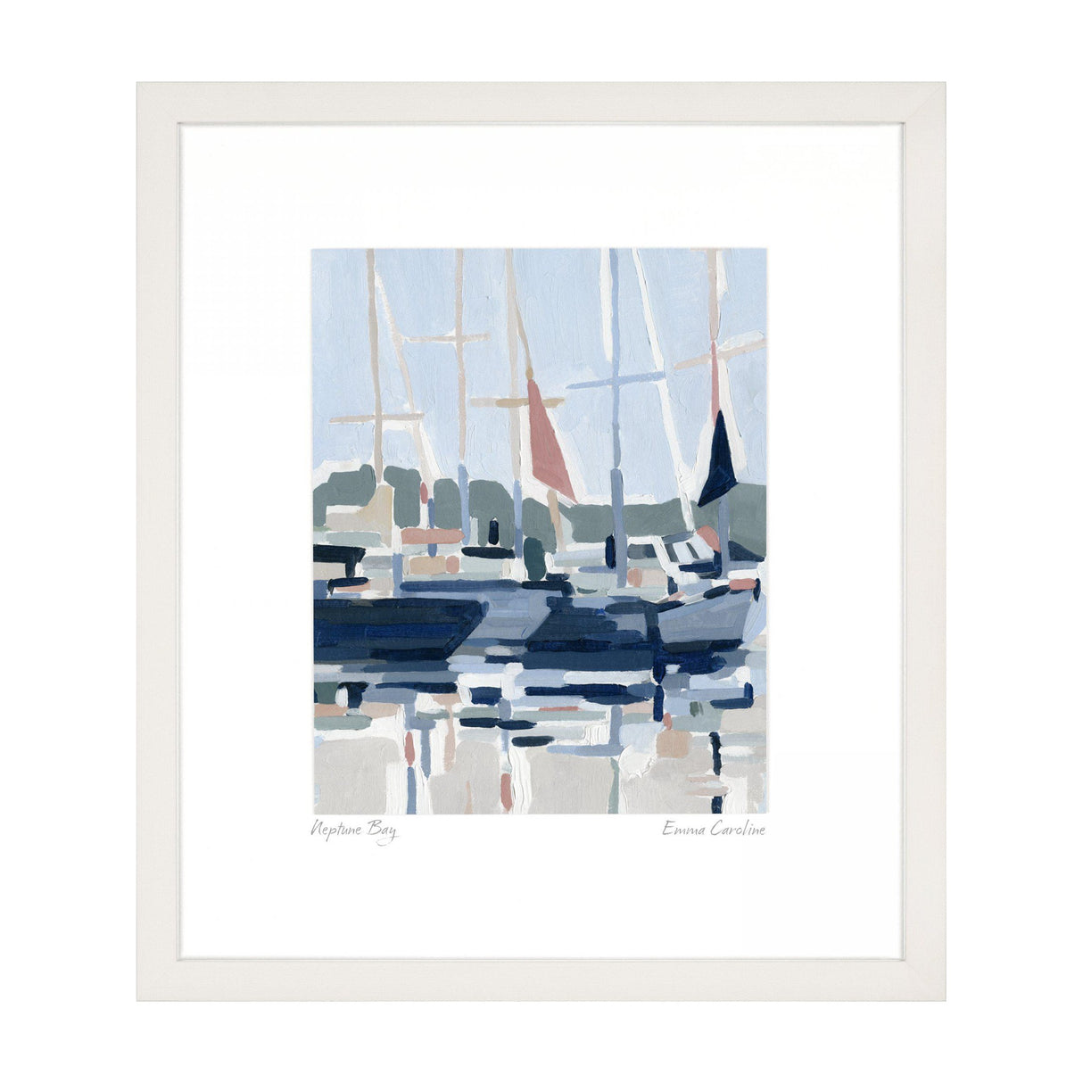 Neptune Bay Framed Print – Blue