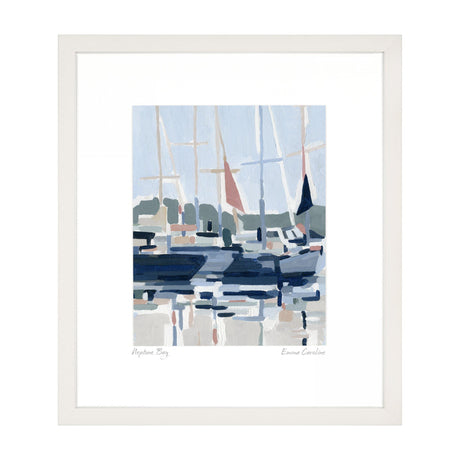 Neptune Bay Framed Print – Blue