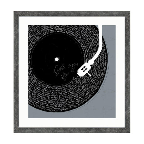 Best of the 80s Framed Record Print – Black