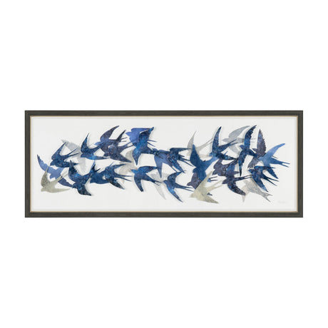 Flock Together Framed Wall Art – Blue