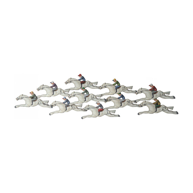 Finishing Post Horse Racing Wall Art – White