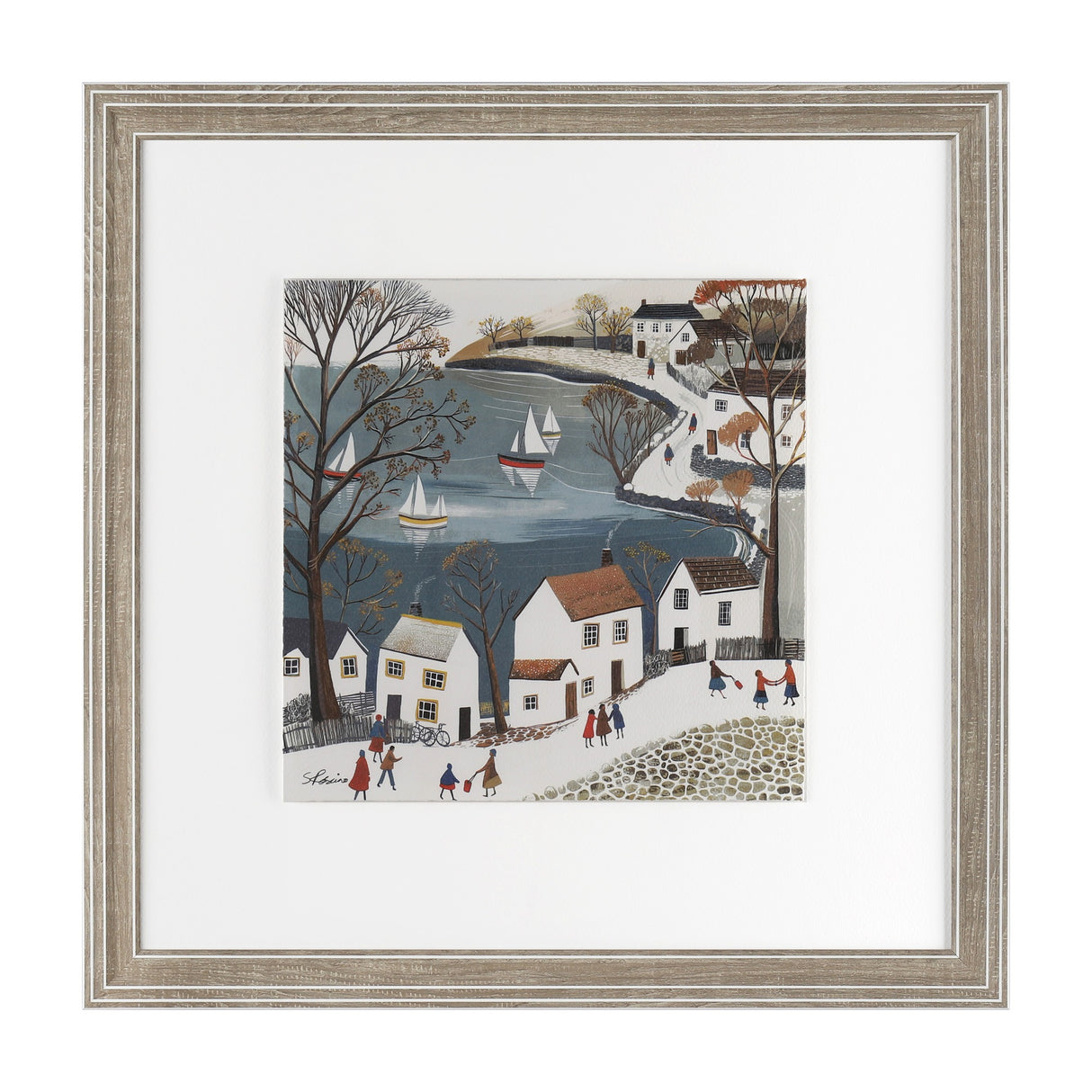 By the Bay Framed Art – Blue