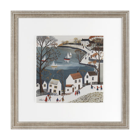 By the Bay Framed Art – Blue