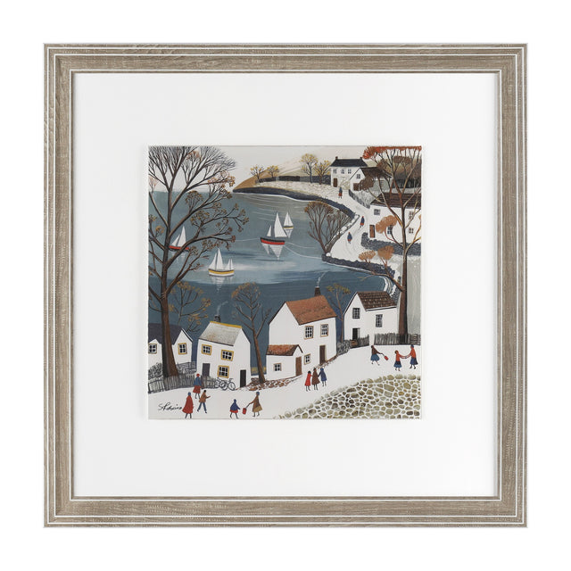 By the Bay Framed Art – Blue