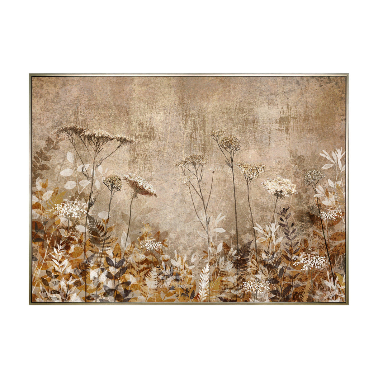 Radiance Framed Wildflower Canvas – Gold