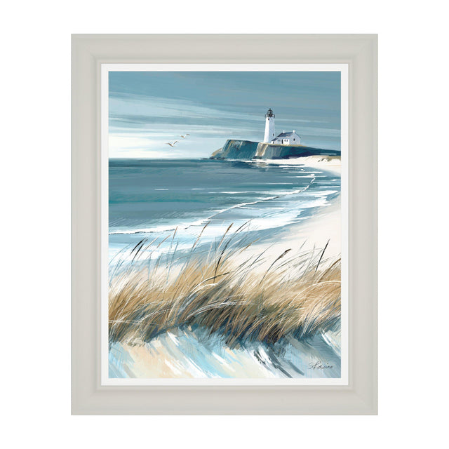 Making Waves Framed Coastal Print – Blue