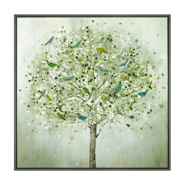 Wishful Thinking Framed Canvas Wall Art – Green