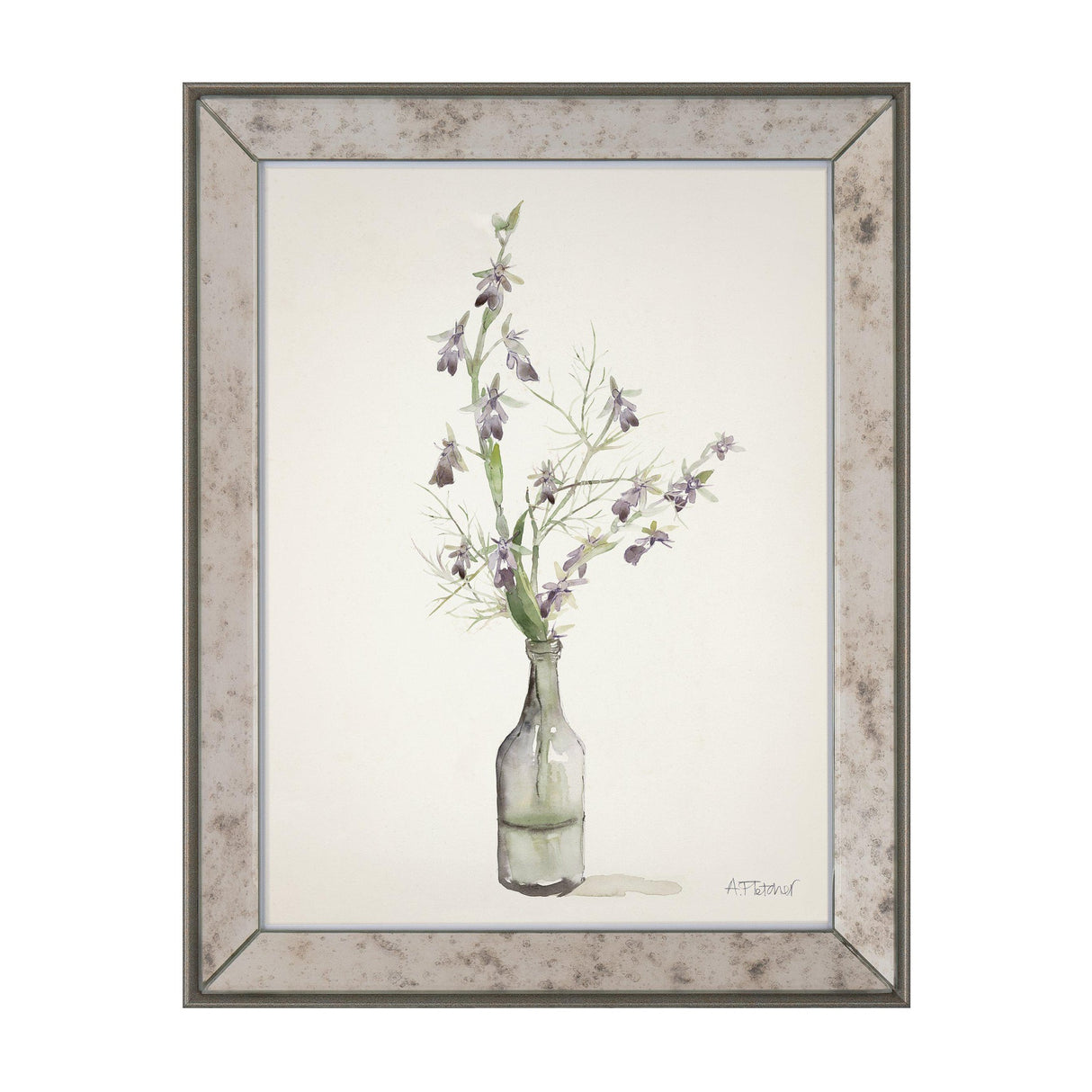 Amethyst Orchids Framed Watercolour Art – Purple