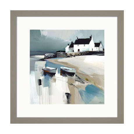 Water's Edge Framed Coastal Art – Blue