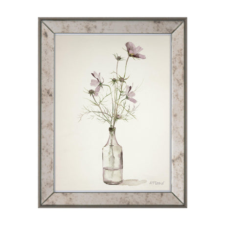 Cosmos Watercolour Framed Art – Lilac