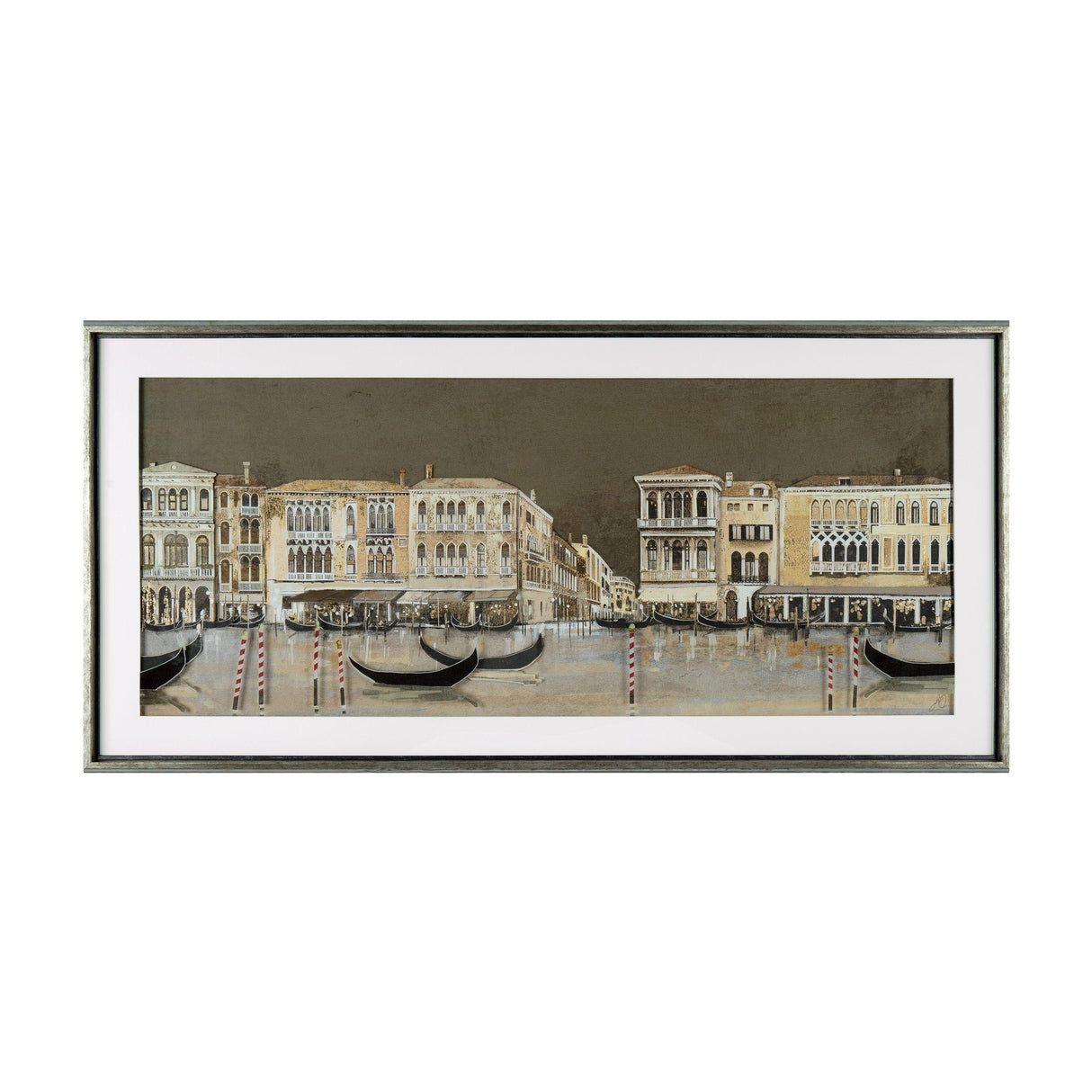 Venetian Nights Framed Wall Art – Brown