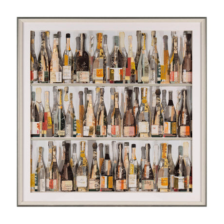 Wines Of The World Framed Collage Art – Amber
